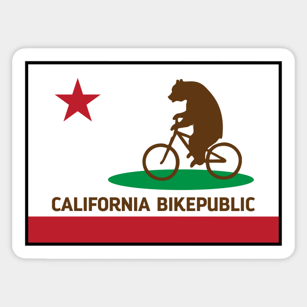 Flag sticker for bike shop